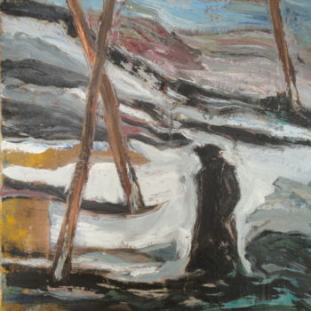 Pintura intitulada ""Apparition"" por Emile Paya, Obras de arte originais, Óleo