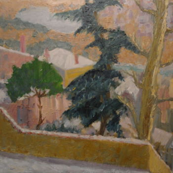 Painting titled ""Premières neiges"" by Emile Paya, Original Artwork, Oil