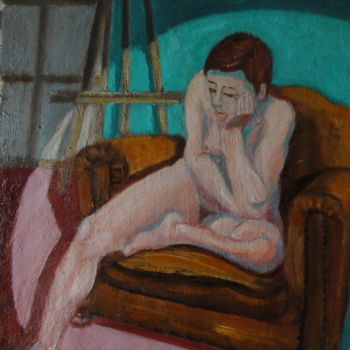 Painting titled ""Le fauteuil de Vin…" by Emile Paya, Original Artwork, Oil
