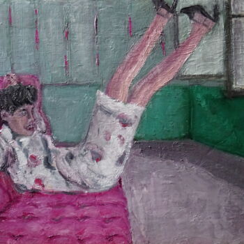 Peinture intitulée ""Youpi...!"" par Emile Paya, Œuvre d'art originale, Huile