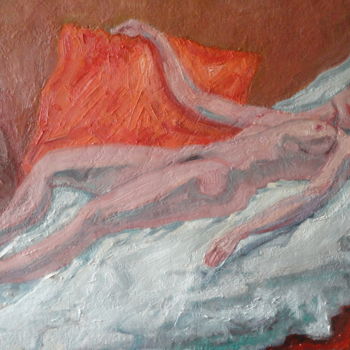 Peinture intitulée "Nu lascif." par Emile Paya, Œuvre d'art originale, Huile