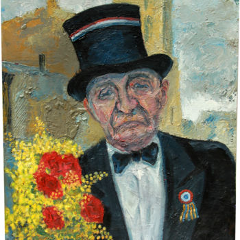 Peinture intitulée "Le vieux conscrit" par Emile Paya, Œuvre d'art originale, Huile