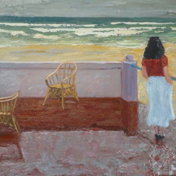 Pintura intitulada "Orage de fin d'été." por Emile Paya, Obras de arte originais, Óleo