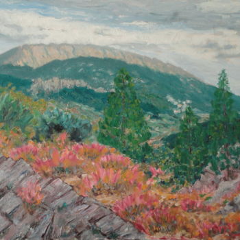 Painting titled "Massif du Caroux (M…" by Emile Paya, Original Artwork, Oil