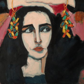 Peinture intitulée "Golshifteh FAHARANI…" par Emile Paya, Œuvre d'art originale, Huile