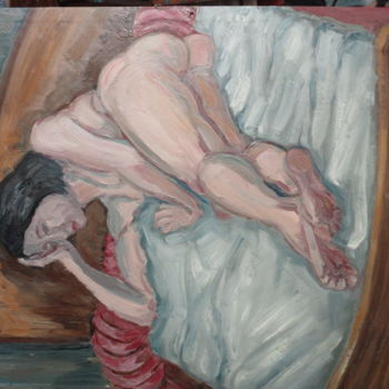 Schilderij getiteld ""La femme qui est d…" door Emile Paya, Origineel Kunstwerk, Olie
