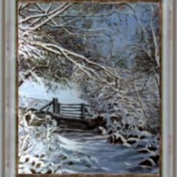 Pintura intitulada "féérie neigeuse" por Emile Wouters, Obras de arte originais