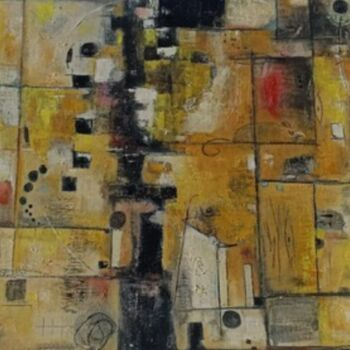 Картина под названием "Inversion 1" - Emili Vit, Подлинное произведение искусства, Масло Установлен на Деревянная панель