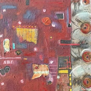 Картина под названием "Elements of creation" - Emili Vit, Подлинное произведение искусства, Масло Установлен на Деревянная п…