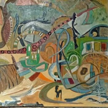 Peinture intitulée "Dreamland" par Emili Vit, Œuvre d'art originale, Huile Monté sur Panneau de bois