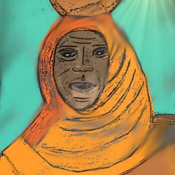 Collages titled "african lady" by Emilia Penttilä, Original Artwork