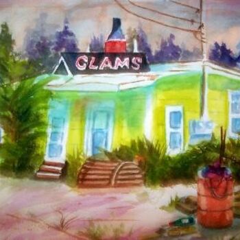 Painting titled "clams place" by Emilia, Original Artwork, Oil