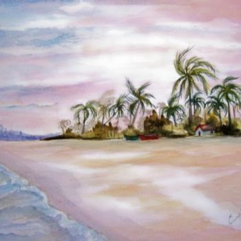 Schilderij getiteld "Paradise lost" door Emilia, Origineel Kunstwerk, Olie
