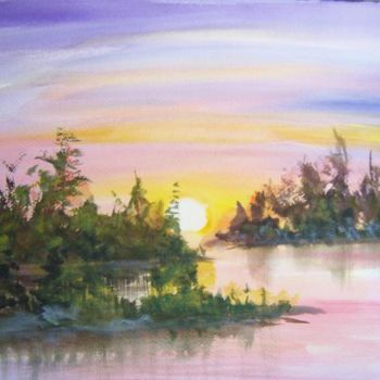 绘画 标题为“sunset” 由Emilia, 原创艺术品, 油