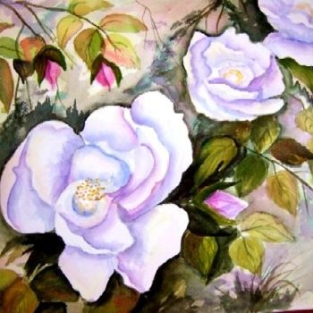 Painting titled "Peonies" by Emilia, Original Artwork, Oil