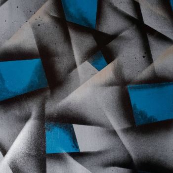Painting titled "Deep blue" by Émilie Converset, Original Artwork, Acrylic