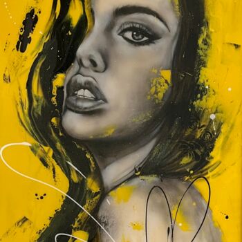 Painting titled "Lolita" by Emilie Gosselin, Original Artwork, Acrylic Mounted on Wood Stretcher frame