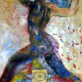 Malerei mit dem Titel "passage-80x120.jpg" von Emilie Lacroix-Mathieu, Original-Kunstwerk