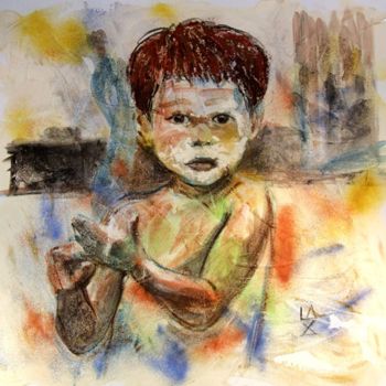 Malerei mit dem Titel "yemenite-80x80.jpg" von Emilie Lacroix-Mathieu, Original-Kunstwerk