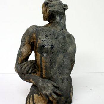 Sculpture titled "masculin-25-14-8cm.…" by Emilie Lacroix-Mathieu, Original Artwork, Ceramics