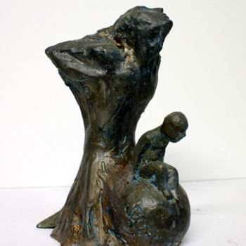 Skulptur mit dem Titel "paternite-26-15-18c…" von Emilie Lacroix-Mathieu, Original-Kunstwerk