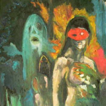 Pittura intitolato "Chasser l'esprit" da Emilie Lagarde, Opera d'arte originale
