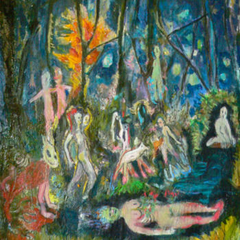 Pittura intitolato "La mort de la grand…" da Emilie Lagarde, Opera d'arte originale