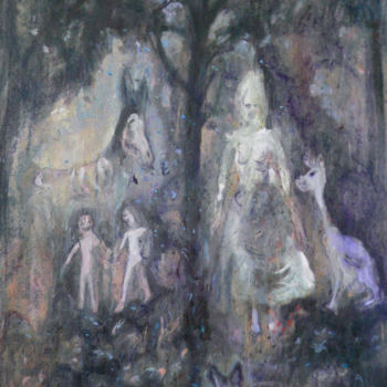 Painting titled "La balade" by Emilie Lagarde, Original Artwork
