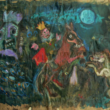 Malerei mit dem Titel "hasard" von Emilie Lagarde, Original-Kunstwerk