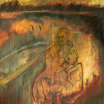 Painting titled "L'apprentissage par…" by Emilie Lagarde, Original Artwork