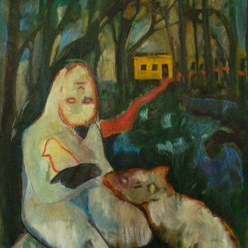 「La dame blanche」というタイトルの絵画 Emilie Lagardeによって, オリジナルのアートワーク