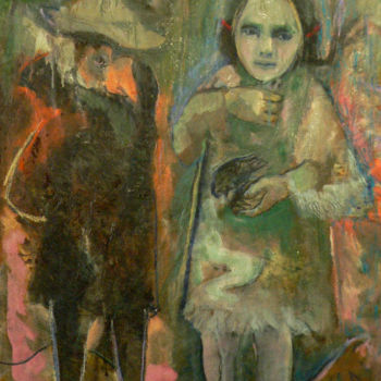 Pintura intitulada "les vivants" por Emilie Lagarde, Obras de arte originais