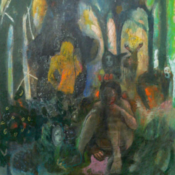Peinture intitulée "Hypnagogie" par Emilie Lagarde, Œuvre d'art originale