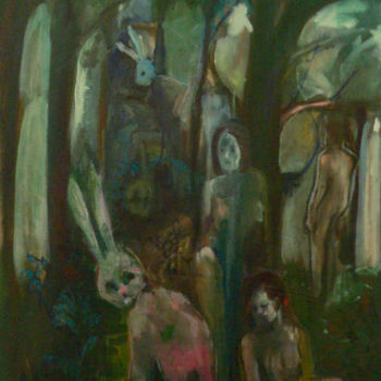Painting titled "Les retardataires" by Emilie Lagarde, Original Artwork
