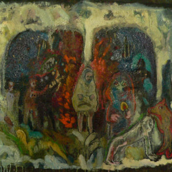 Pittura intitolato "Feu la tristesse" da Emilie Lagarde, Opera d'arte originale