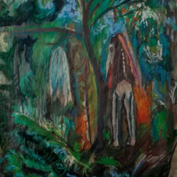 Pittura intitolato "L'invité" da Emilie Lagarde, Opera d'arte originale