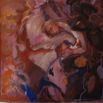 Painting titled "Doux rêve" by Emilie Lagarde, Original Artwork