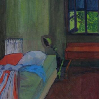 Peinture intitulée "chambre-jardin1.jpg" par Emilie Lagarde, Œuvre d'art originale