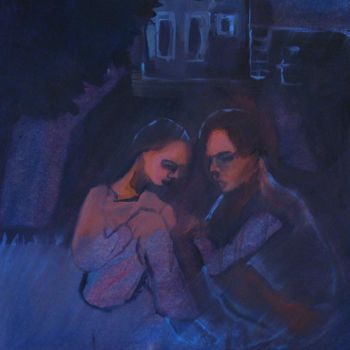 Pintura intitulada "Nocturne1.jpg" por Emilie Lagarde, Obras de arte originais