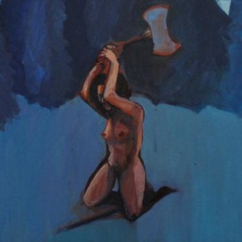 Pittura intitolato "quand-la-glace-ca_d…" da Emilie Lagarde, Opera d'arte originale