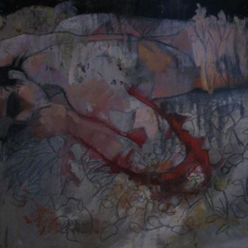 Pittura intitolato "IMG_3072red.jpg" da Emilie Lagarde, Opera d'arte originale