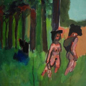 Pintura intitulada "retourred.jpg" por Emilie Lagarde, Obras de arte originais