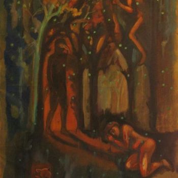 Painting titled "lhommerentreetleslu…" by Emilie Lagarde, Original Artwork