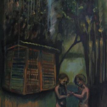 Painting titled "fumaOeetpraOsagered…" by Emilie Lagarde, Original Artwork