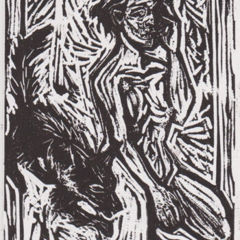 Disegno intitolato "lèchersesblessures.…" da Emilie Lagarde, Opera d'arte originale