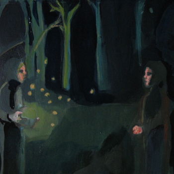 Рисунок под названием "Jeu nocturne" - Emilie Lagarde, Подлинное произведение искусства