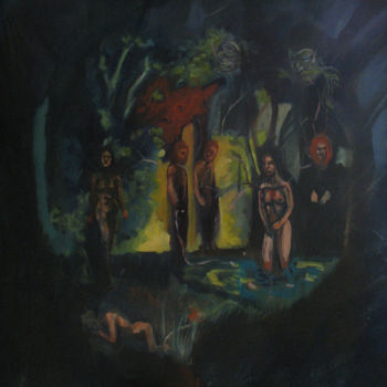 Peinture intitulée "Le rêve de la forêt" par Emilie Lagarde, Œuvre d'art originale