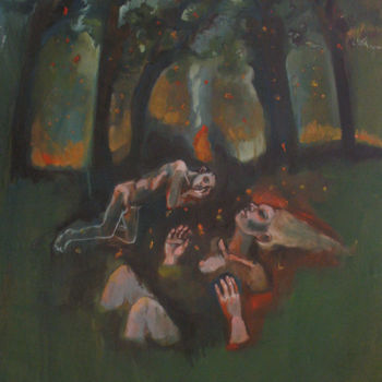 Pintura intitulada "La terre meuble" por Emilie Lagarde, Obras de arte originais