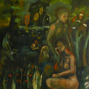 Pittura intitolato "Les ombres scrutati…" da Emilie Lagarde, Opera d'arte originale