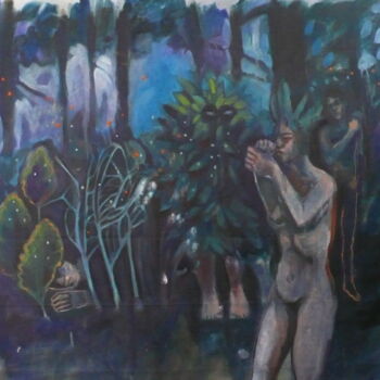 Pintura intitulada "L'appel" por Emilie Lagarde, Obras de arte originais, Óleo